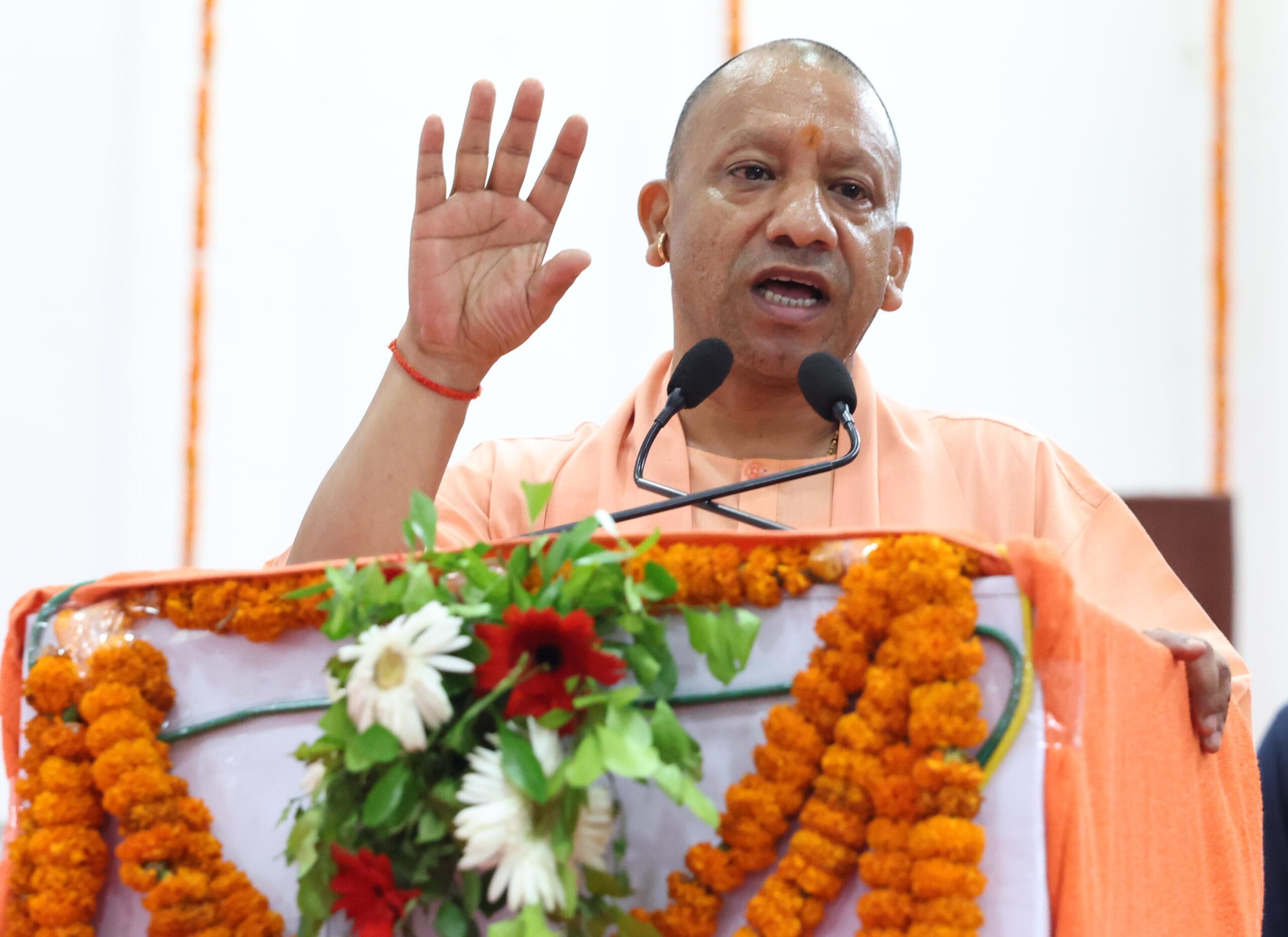 cm yogi adityanath, chandauli visit, development review, law and order, rudraksha plantation, ek ped maa ke naam, tb free chandauli, nutrition kits, nikshay mitra, school chalo abhiyan, school attendance, school uniforms, teacher deployment, cow shelters, animal welfare, green fodder, canal water, irrigation, electricity supply, zero tolerance policy, crime control, social harmony, public grievances, district officers, success stories, government campaign, tree plantation, sanitation, public outreach, departmental coordination, sanjeev gond, darshana singh, sadhana singh, sushil singh, ramesh jaiswal, up government, district administration, education campaign, healthcare drive, community engagement, public representatives