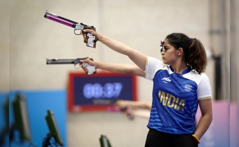 Asian Rifle Pistol Championship, women’s 25m pistol final, Manu Bhaker silver medal, Dr Karni Singh Shooting Range Delhi, Thuy Trang Nguyen Vietnam, Manu Bhaker shoot off loss, Esha Singh bronze medal, Rhythm Sangwan fourth place, Namya Kapoor junior gold, Anjali Bhagwat junior bronze, India shooting medal tally 60, 37 gold medals India, high drama pistol final, ISSF style competition, Indian women shooters, Vietnam shooting gold, Asian shooting championship results, Manu Bhaker vs Nguyen shoot off, India shooting news, Indian shooting team performance