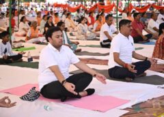 “Yoga Brings Excellence in Action”: Basic Education Minister Sandeep Singh Performs Yoga in Aligarh