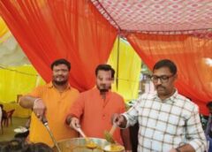Grand Community Feast Marks Fifth Bada Mangal in Hazratganj; Thousands of Devotees Receive Prasad